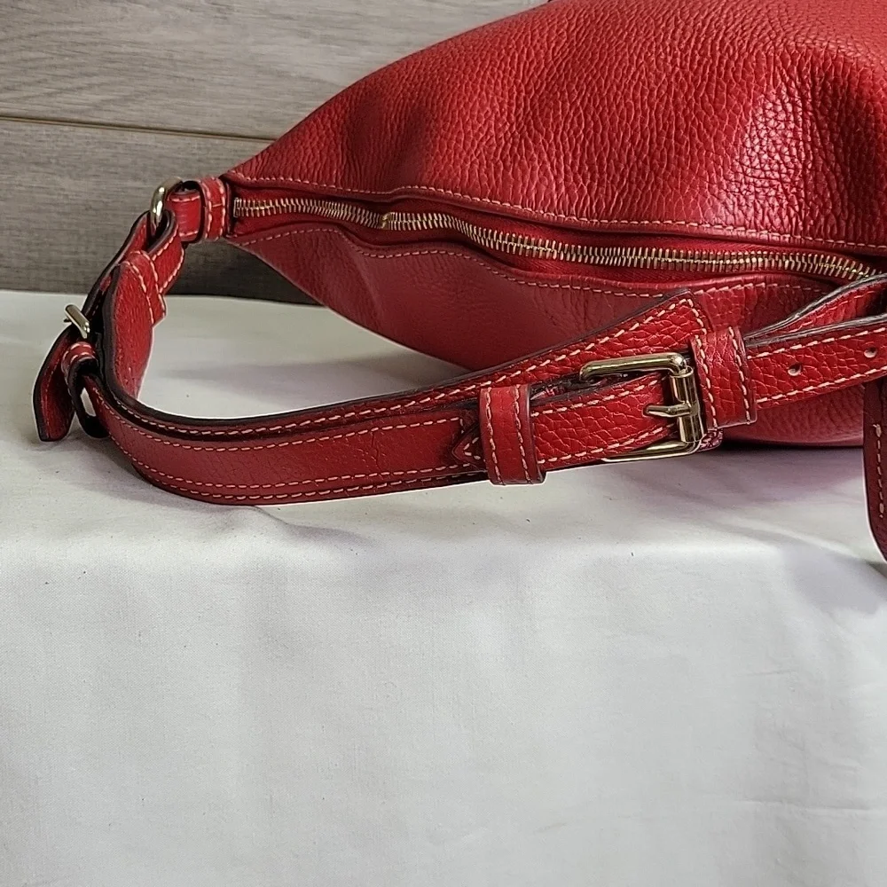Large Dooney & Bourke Red Pebble Leather Women's Bag